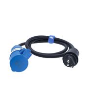 Adapterkabel 1,5 m Schweizer Stecker Typ 23 auf CEE Kupplung, Außenbereich IP44