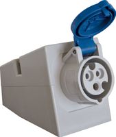 Camping CEE Wanddose 3-polig für Leitungen bis max. 2,5 mm² 230 V 16 A IP44