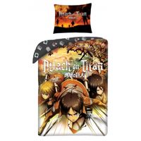 Attack on Titan Bettwäsche 140x200 cm + 70x90 cm aus Baumwolle