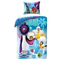 Angry Birds Bettwäsche Set 140x200 mit 70x90 cm aus Baumwolle