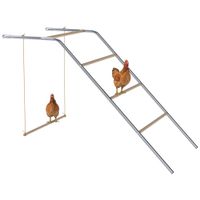 Hühner Spielgerüst aus Holz, Spielplatz für Hühnern mit Hühnerstangen Schaukel