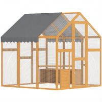 Hühnerstall 3,07㎡ 1,7x1,8x1,8 m Freilaufgehege Holz mit wasserdicht Tuch