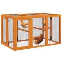 Hühnerstall Freilaufgehege Holz 140 x 84,5 x 80,5 cm mit Doppeltür, Sitzstange