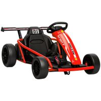 Kinder Elektro Gokart 24 V 6-13km/h Drift Kart mit Sanft Start, Musik, Hupe