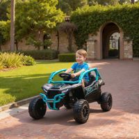 Kinder Elektroauto 12V Kinderauto UTV mit 2 Motorn, Fernbedienung, LED-Leuchten