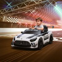 Kinder Elektroauto Mercedes-AMG 12V Kinderauto mit Fernbedienung Musik Leuchte