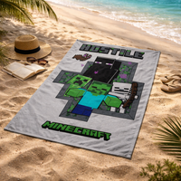 Minecraft Baumwolle Strandtuch 70x140 cm mit Premium Druck