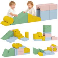 Schaumstoff Bausteine 12-tlg. Kinder Bausteinset mit Cord-Optik Bunt
