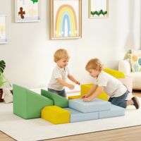 Schaumstoff Bausteine 12-tlg. Kinder Bausteinset mit Cord-Optik Bunt