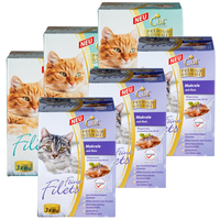 Probierpaket Feine Filets, Makrele mit Reis + Bonito, Hühnchen & Shrimps, 3 x 85 gr.