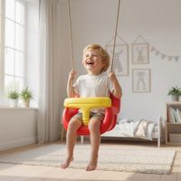 Babyschaukel Kinderschaukel verstellbar Mitwachsend Babysitz mit Rückenlehne