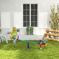 Kinderwippe 360° drehbar 2 Sitzer Gartenwippe bis 90kg mit Griffe Dämpfer