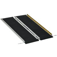 Rollstuhlrampe Klappbar 122 cm 272KG Rutschfest Schwellenrampe aus Aluminium