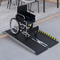 Rollstuhlrampe Klappbar 122 cm 272KG Rutschfest Schwellenrampe aus Aluminium