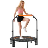 Fitness-Trampolin, klappbar mit Haltegriff