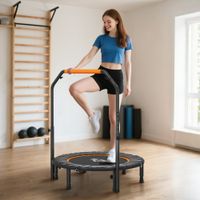 Fitness-Trampolin, klappbar mit Haltegriff