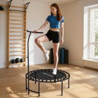 Fitness Trampolin klappbar Ø102 cm Mini Trampoline mit Haltegriff