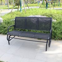 3-Sitzer Garten Schaukelbank, ca. 151 x 70 x 83 cm - Schwarz