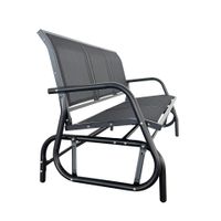 3-Sitzer Garten Schaukelbank, ca. 151 x 70 x 83 cm - Schwarz