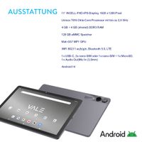 VALE Tablet V11E LTE & Wifi Tablet mit Android 14, 128 GB