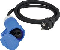 Adapterleitung 1,5 m Schukostecker auf CEE Kupplung, Außenbereich IP44
