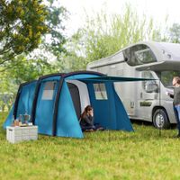 Aufblasbares Campingzelt 3-6 Personen Outdoor Tunnelzelt mit Seitenfenstern