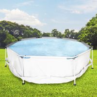 Stahlrahmen-Pool rund mit Filterpumpe, ca. 305 x 76 cm