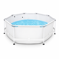 Stahlrahmen-Pool rund mit Filterpumpe, ca. 305 x 76 cm