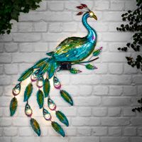 LED Solar Wandleuchte "Pfau"