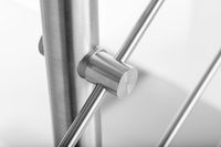 Treppengeländer Set - ca. 110x 120 cm, Edelstahl inkl. 3 Querstäben und 2 Pfosten