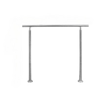 Treppengeländer Set - ca. 150x 106,5 cm, Edelstahl inkl. 2 Pfosten
