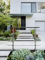 Treppengeländer Set - ca.150 x 106,5 cm,  Edelstahl inkl. 5 Querstäben und 2 Pfosten seitliche Montage 