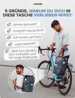 3in1 wasserdichte Fahrradtasche / Rucksack für Gepäckträger 22L
