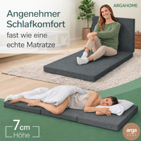 AH-FALT Klappmatratze – Faltbare Kaltschaummatratze mit 3-Zonen-Kern, Gästematratze, 60 x 190 - 9 cm Höhe 