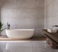 Alaska Feinsteinzeug Wand- und Bodenfliese 60x 120 cm, grau, Beton Optik