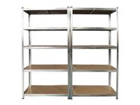 Schwerlastregal 2er Set mit 2 Lochplatten Sets, je Ablage 175kg belastbar, 180 x 180 x 40 cm