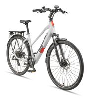 Telefunken Damen Trekking E-Bike XT490 mit 8-Gang Shimano Kettenschaltung, Kreide
