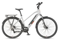Telefunken Damen Trekking E-Bike XT490 mit 8-Gang Shimano Kettenschaltung, Kreide