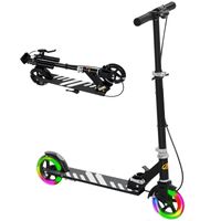 Roller Kinder Klappbar mit Verstellbarer Lenkerhöhe, 2 Leuchtenden Räder