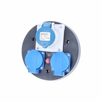 3-fach CEE Steckdoseneinsatz, 230 V 3-polig + 2 x 230 V, IP44, Thermoschutz