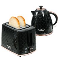 Wasserkocher Toaster Set 2200 W 1,7L Wasserkocher, 2 Scheiben Toaster