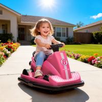 6V Kinder Autoscooter Kinder Elektroauto mit 2 Motor 360° drehbar Rutschauto