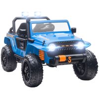 Kinder Elektroauto 12V Kinderauto Elektrisch mit Fernbedienung 2 Motor Hupe LED