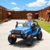 Kinder Elektroauto 12V Kinderauto Elektrisch mit Fernbedienung 2 Motor Hupe LED