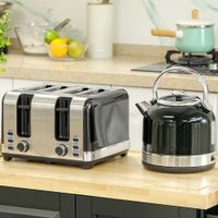 Wasserkocher- und Toaster-Set, 7 Bräunungsstufen, 1,7 L, Kunststoff, Edelstahl