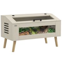 Terrarium für Reptilien Reptil Fütterungsbox mit gehärteten Glasfenstern, Deckel