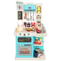 Kinderküche Spielküche mit Ofen Spüle Licht-und Soundfunktion und Zubehör