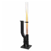 Pelletfackel PRIME Feuersäule Outdoor für Garten Terrasse mit Glasröhre