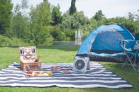 Solarventilator Camping Grau