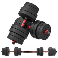 2 in 1 Hanteln Set 30 kg verstellbare Kurzhantel &amp; Langhantel Fitness